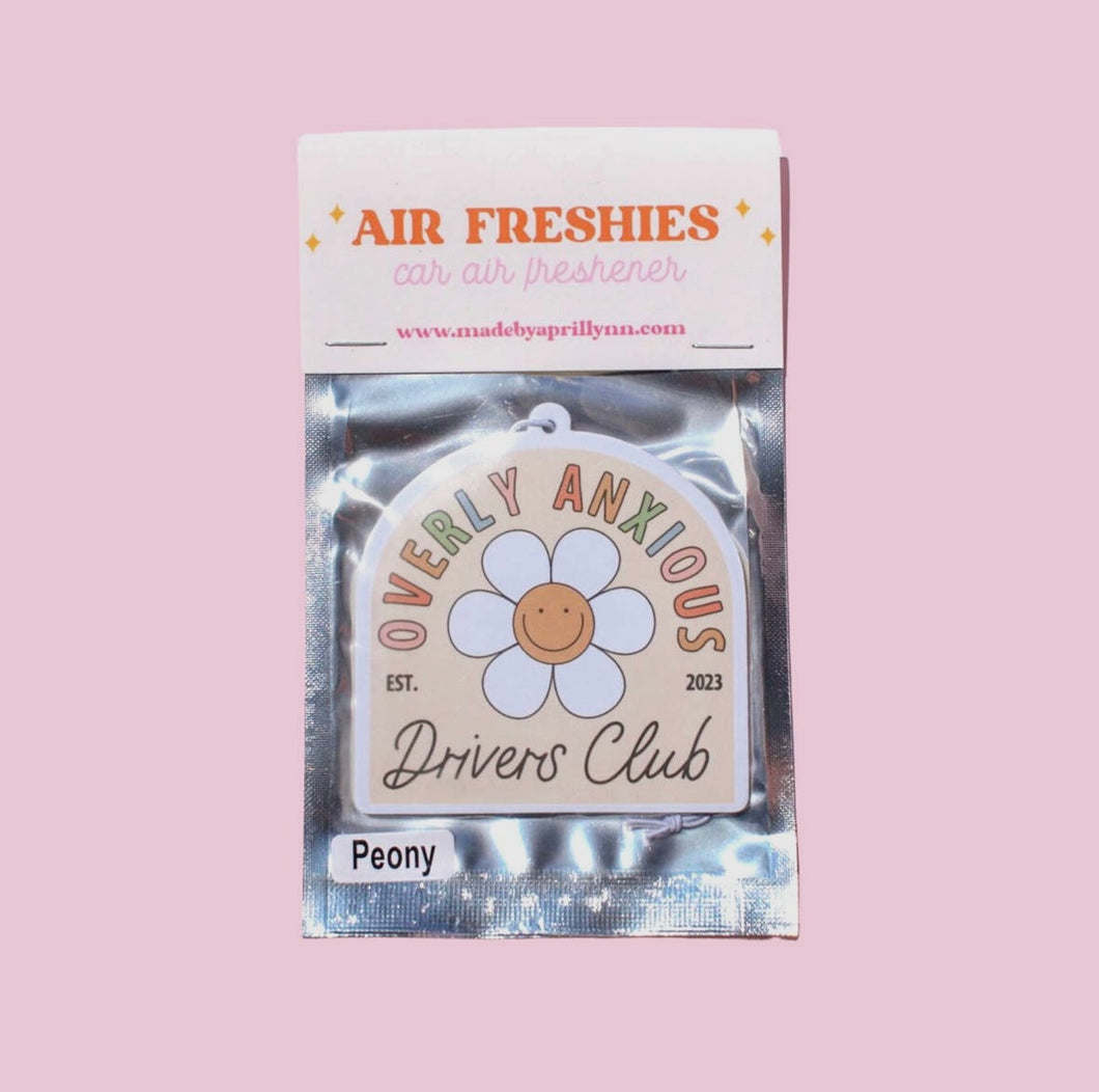 Overly Anxious Drivers Club Car Air Freshener (Peony)